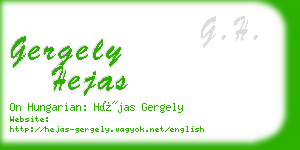 gergely hejas business card